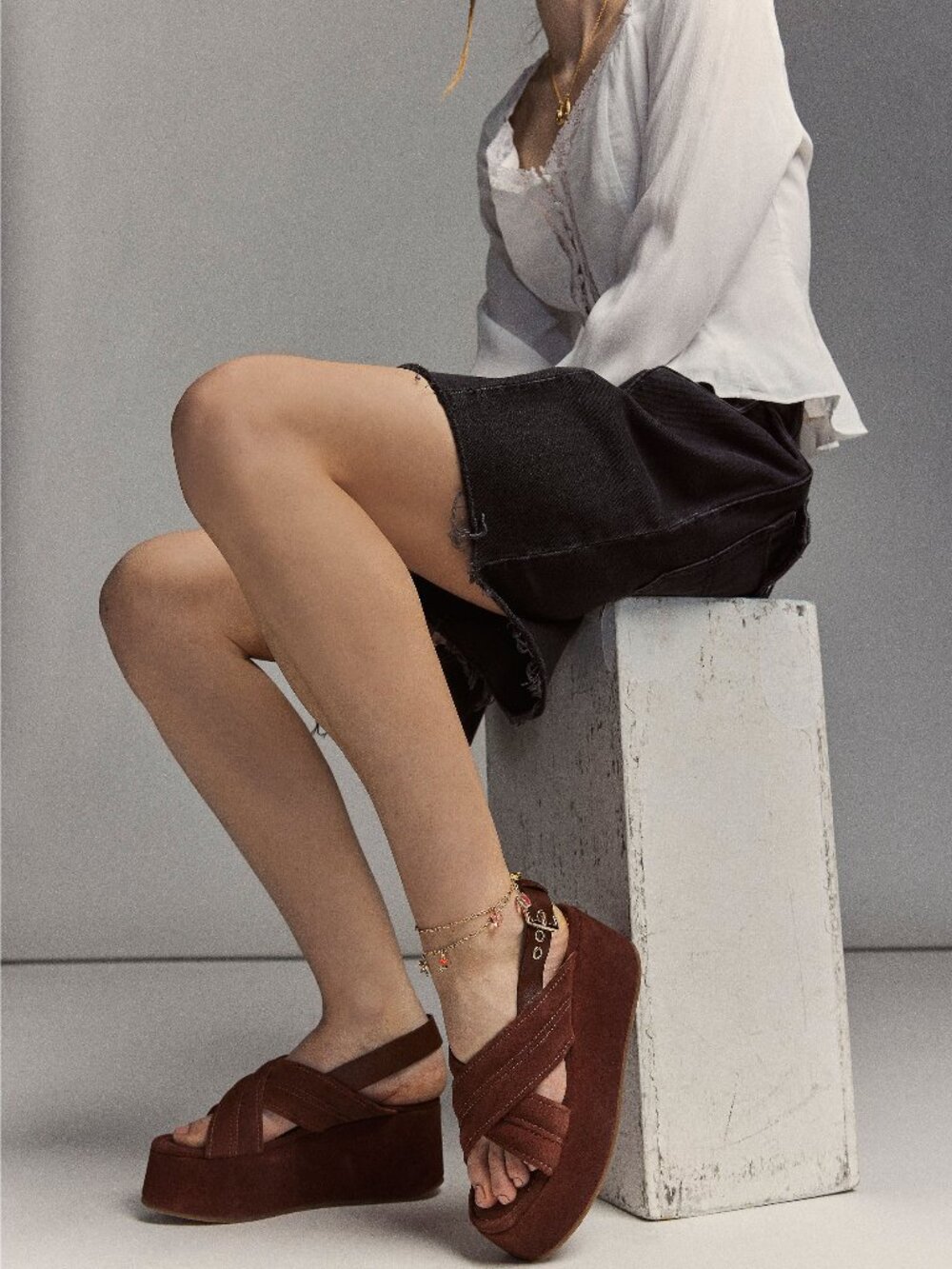 🆕 FREE PEOPLE Skyline Platform Sandals / Cathay Spice Suede